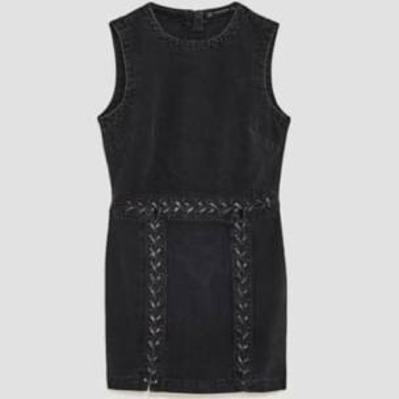 Zara Dresses Zara Black Denim Dress Poshmark